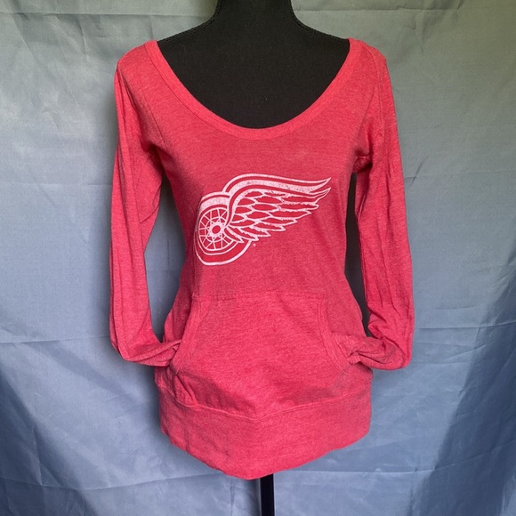 Wright & Ditson Red Wings Large Red And White Long Sleeve Sweatshirt - Picture 3 of 5